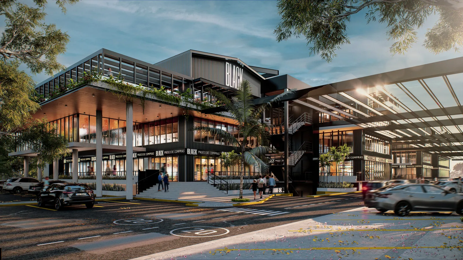 Render exterior de BLACK Paseo de Compras en Escobar